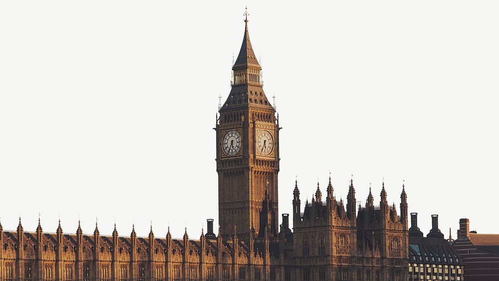 Big Ben, border background  psd