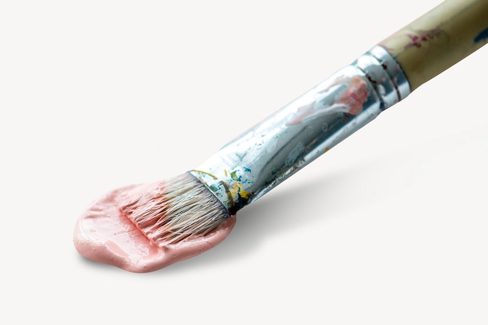 Paintbrush with color isolated design