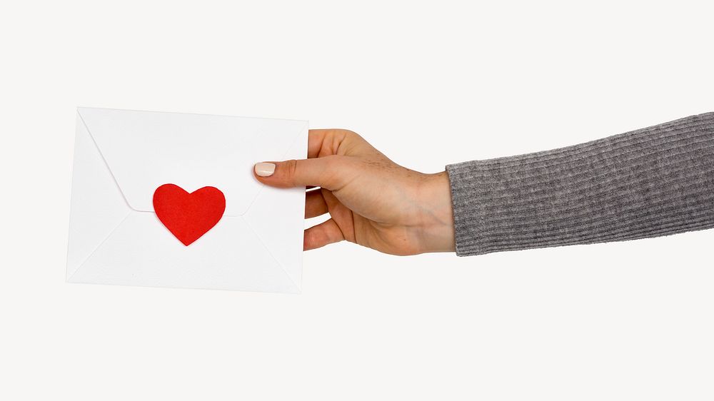 Cute Valentine's love envelope