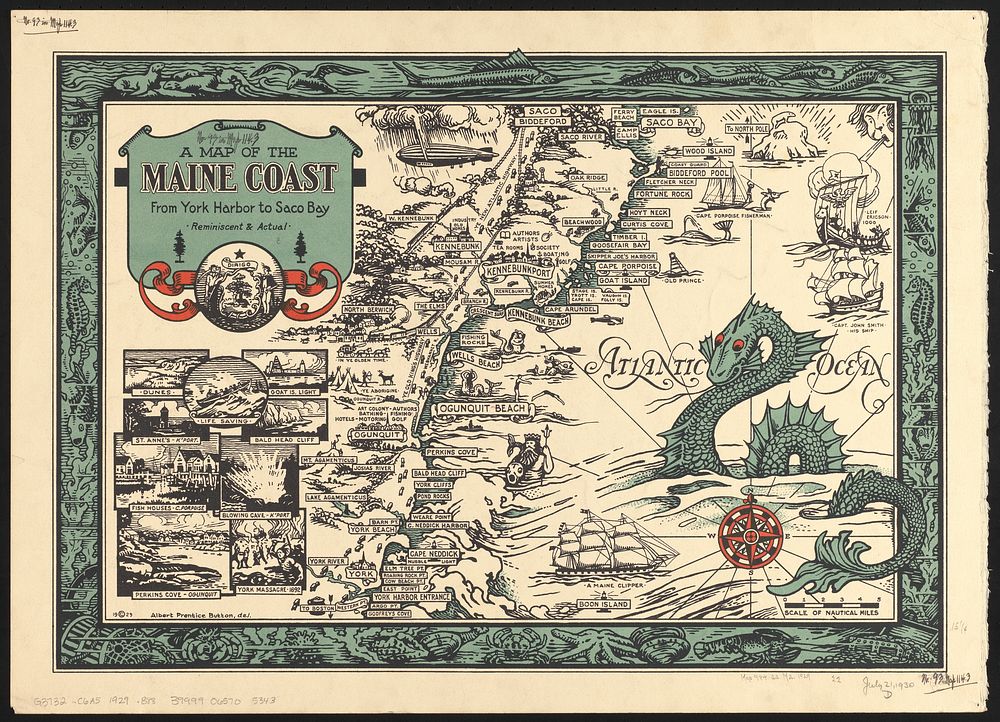             A map of the Maine coast from York Harbor to Saco Bay : reminiscent & actual          