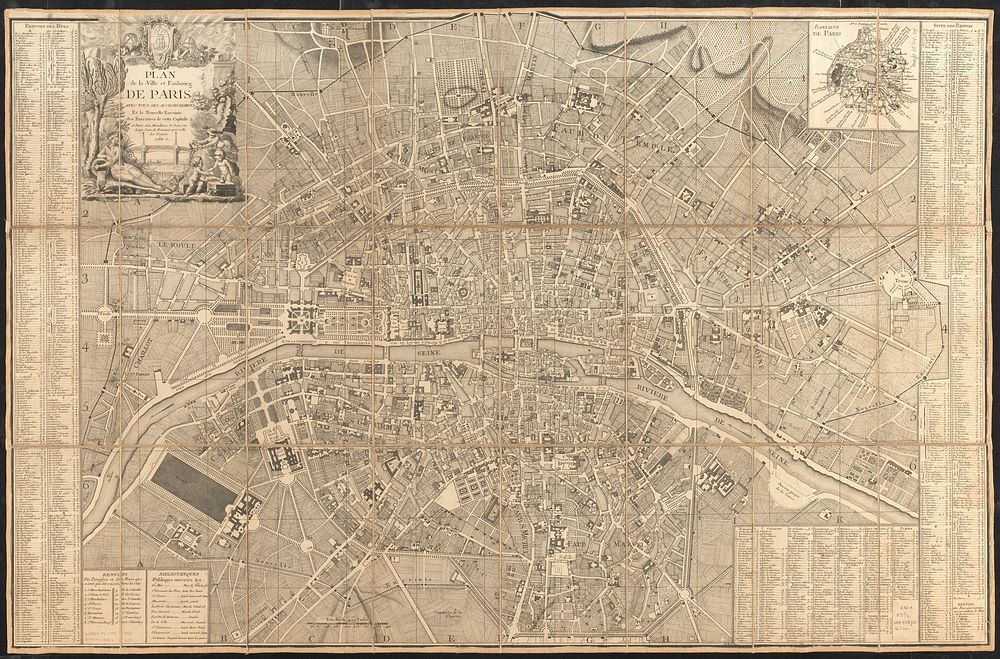             Plan de la ville et faubourg de Paris avec tous ses accroissemens et la nouvelle enceinte des barrieres de cette…