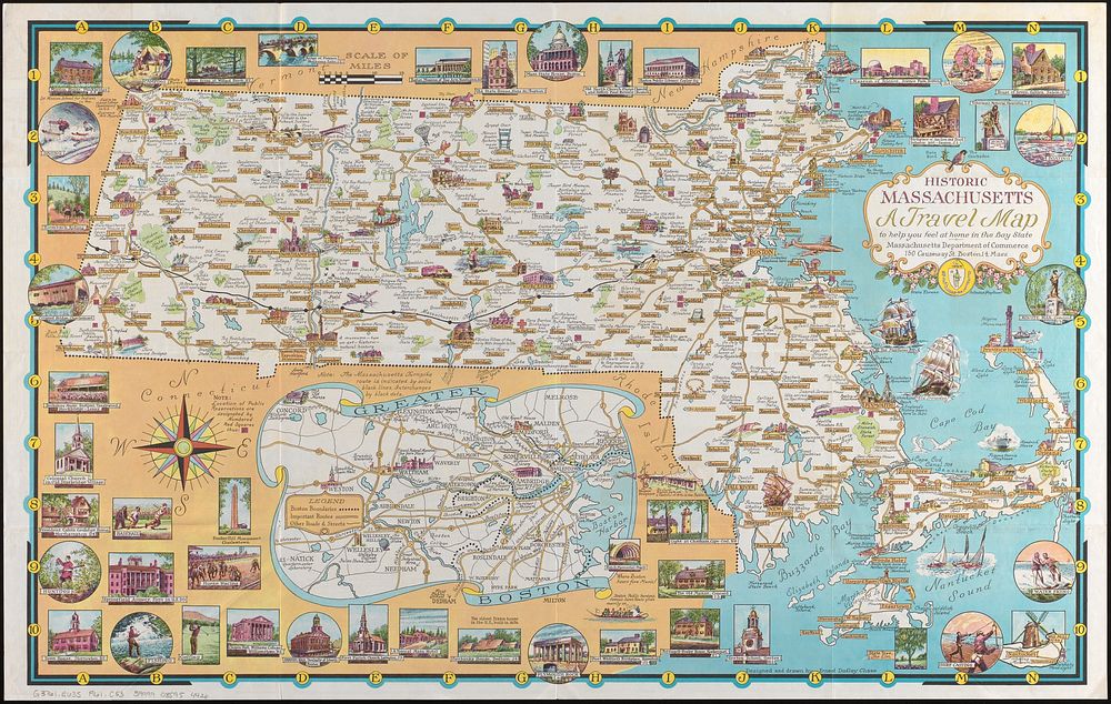             Historic Massachusetts : a travel map to help you feel at home in the Bay State          