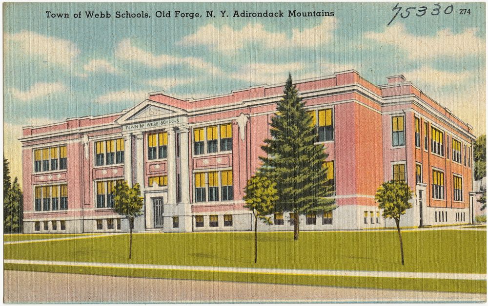             Town of Webb Schools, Old Forge, N. Y. Adirondack Mountains          