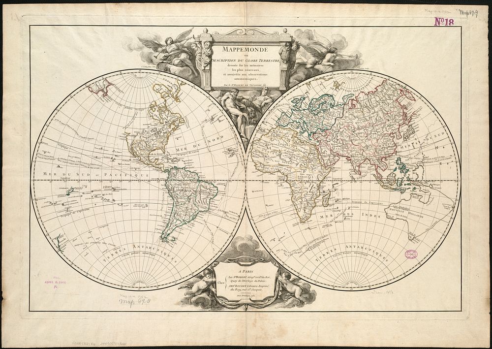             Mappemonde ou Description du globe terrestre          