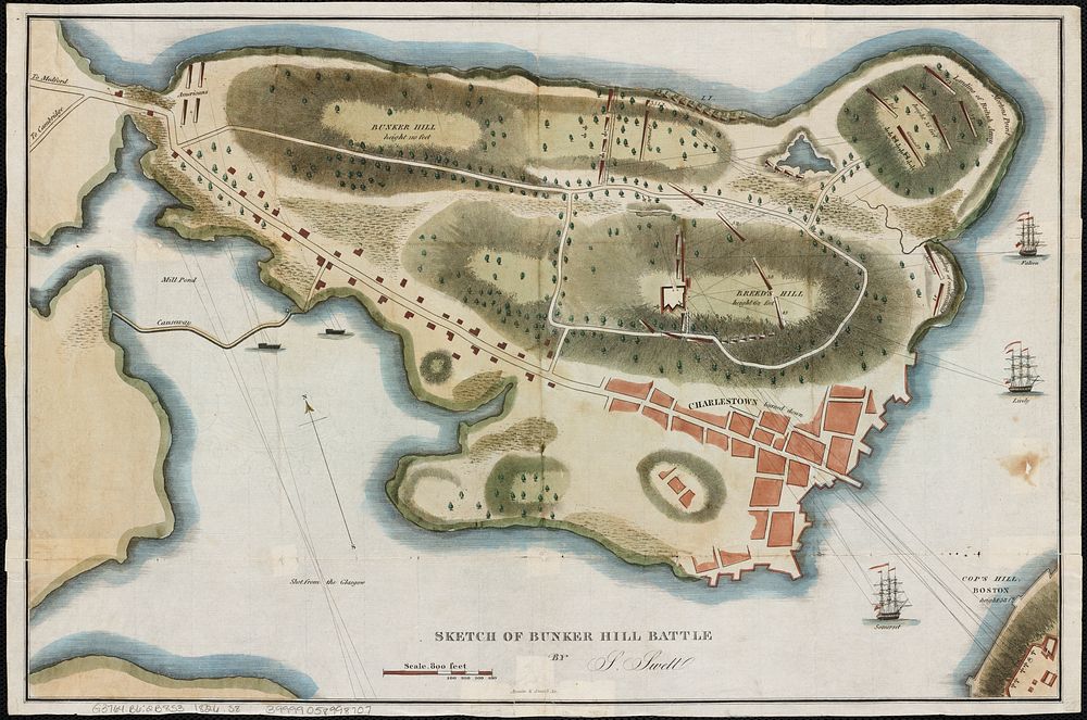             Sketch of Bunker Hill Battle          