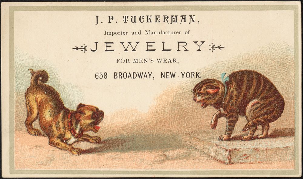             J. P. Tuckerman, importer and manufacturer of jewelry for men's wear, 658 Broadway, New York          