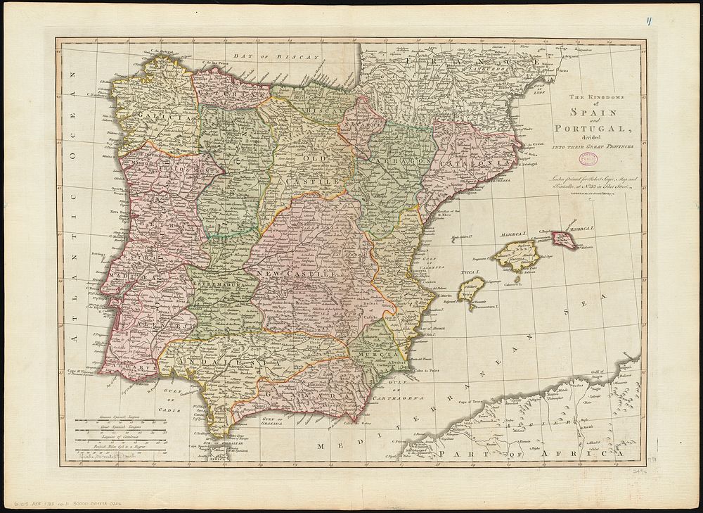            The kingdoms of Spain and Portugal, divided into their great provinces          