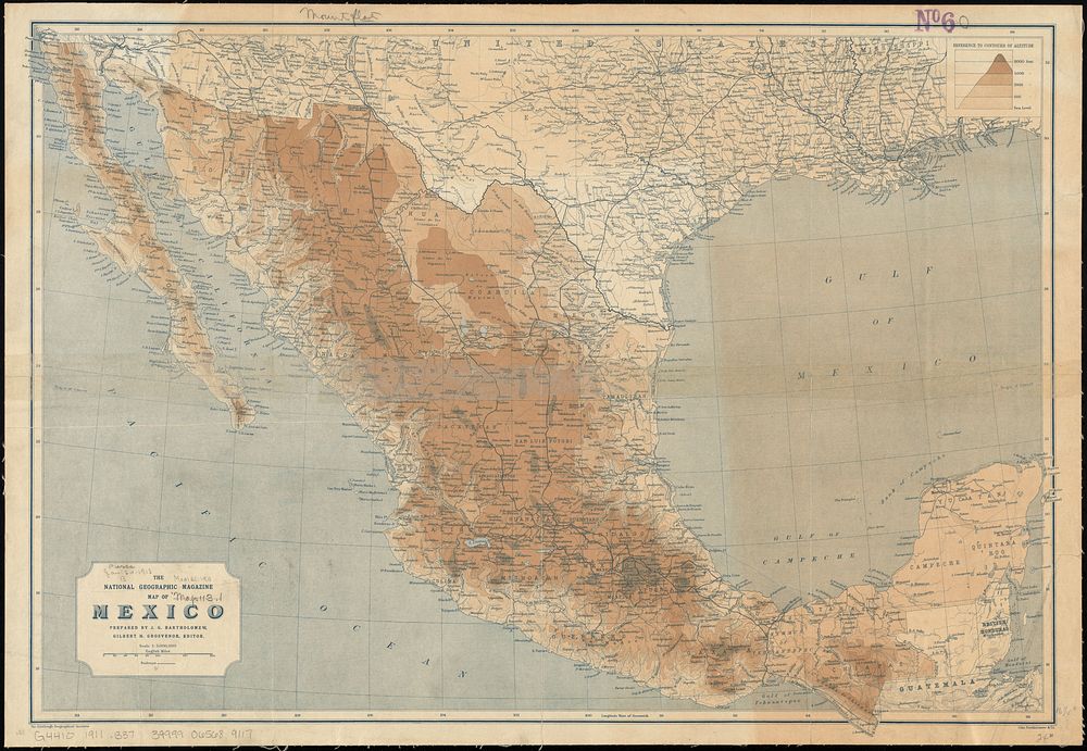             The National Geographic Magazine map of Mexico          