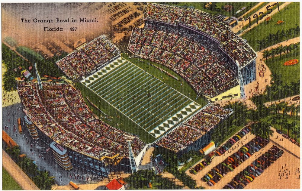             The Orange Bowl in Miami, Florida          