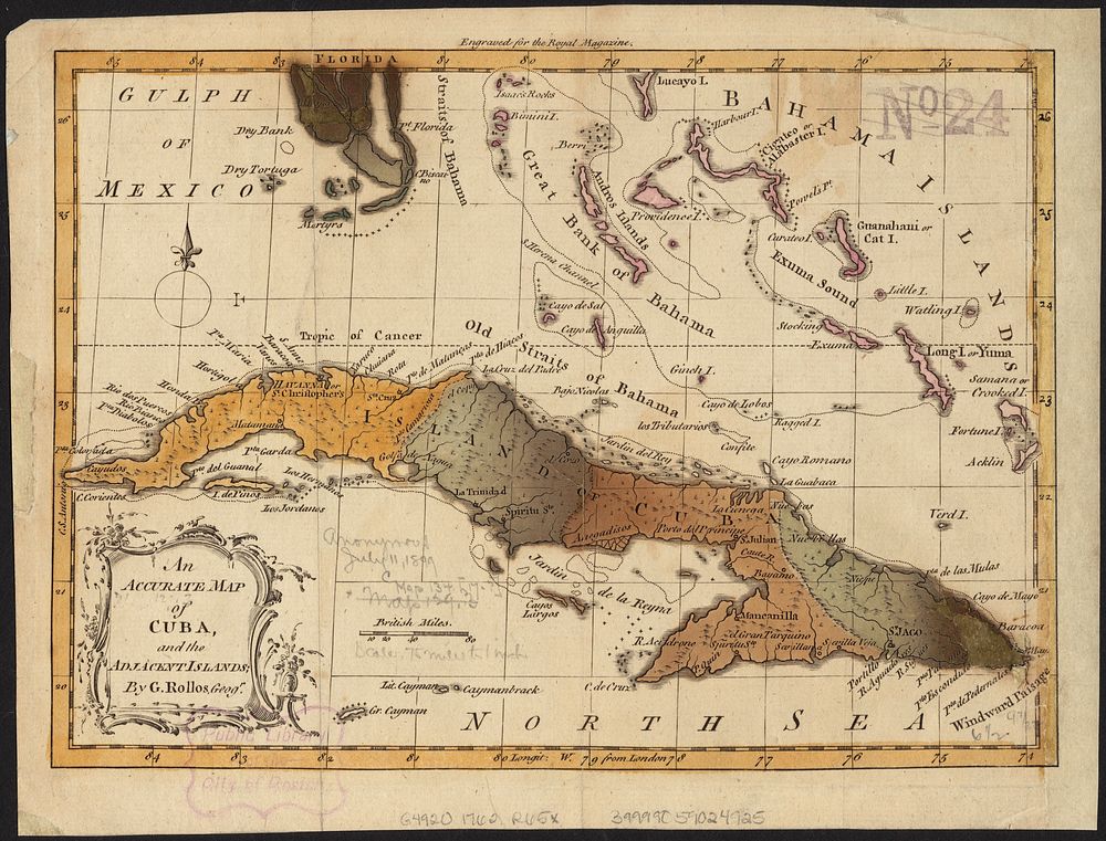             An accurate map of Cuba, and the adjacent islands          