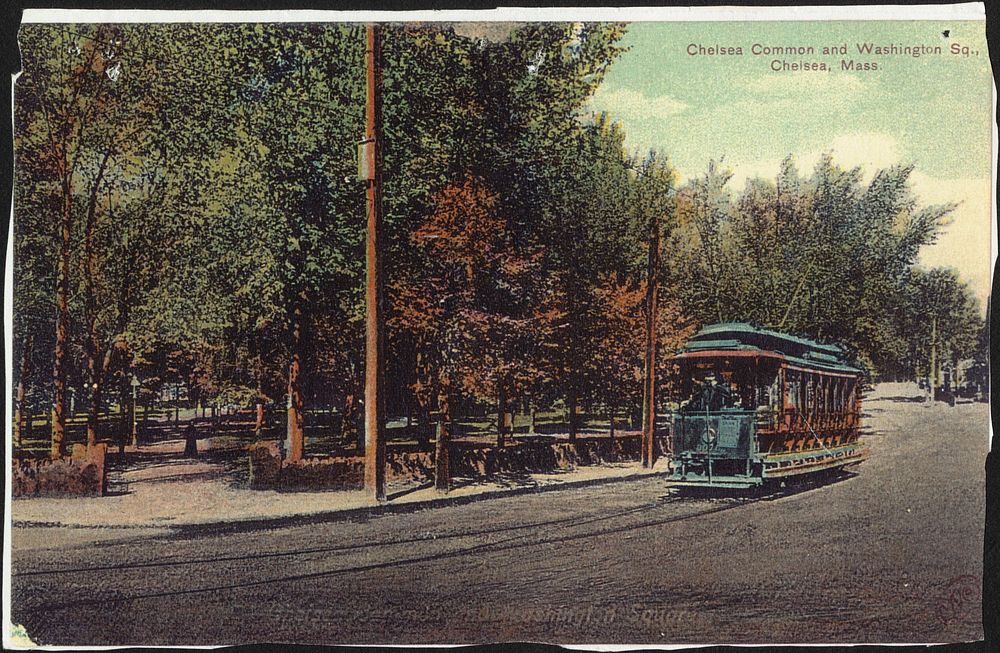             Chelsea Common and Washington Sq., Chelsea, Mass.          