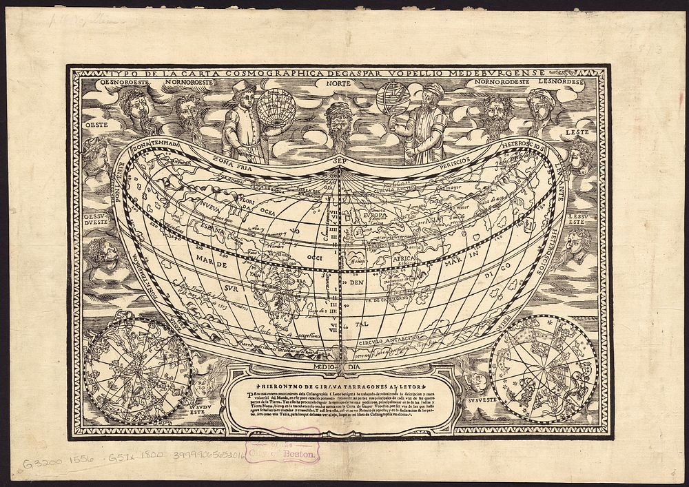             Typo de la carta cosmographica de Gaspar Vopellio Medeburgense          