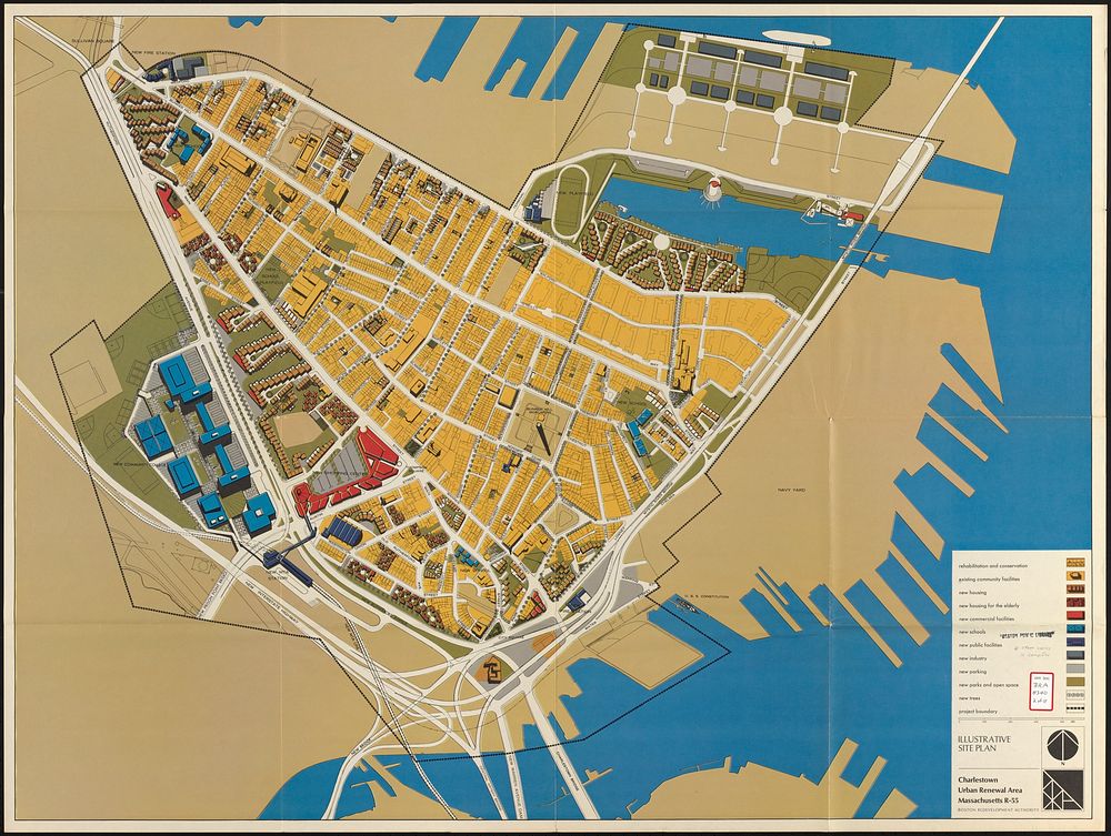             Charlestown urban renewal area Massachusetts R-55 : illustrative site plan          