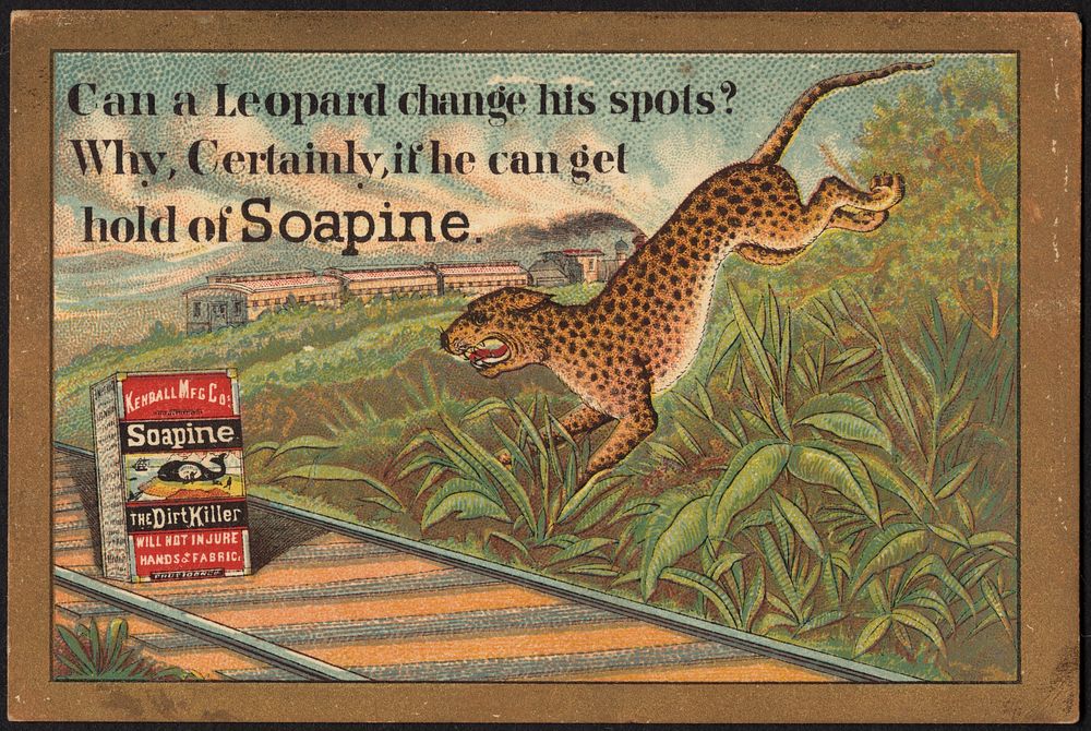             Can a leopard change his spots? Why, certainly, if he can get hold of Soapine.          