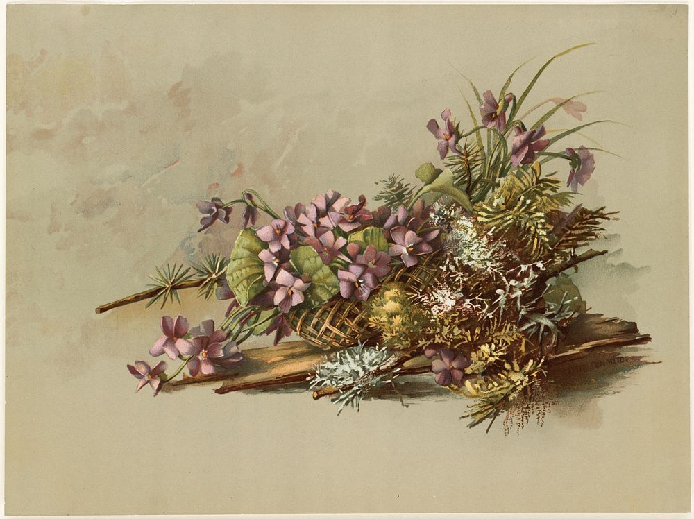             Floral arrangement with violets          