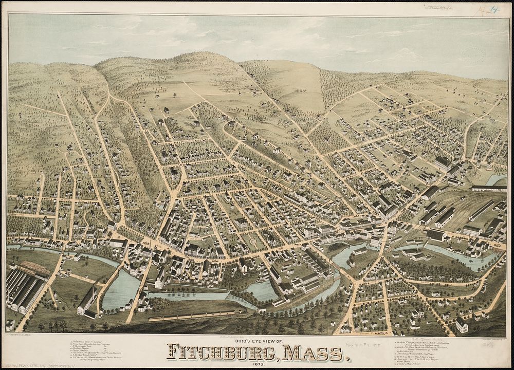             Bird's eye view of Fitchburg, Mass : 1875          