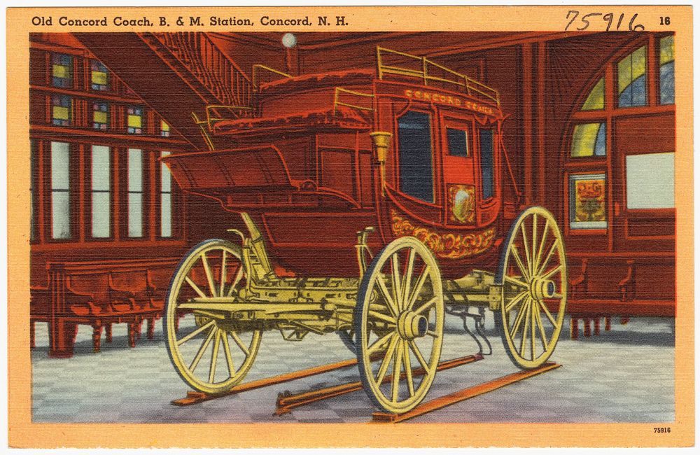             Old Concord Coach, B. & M. Station, Concord, N.H.          