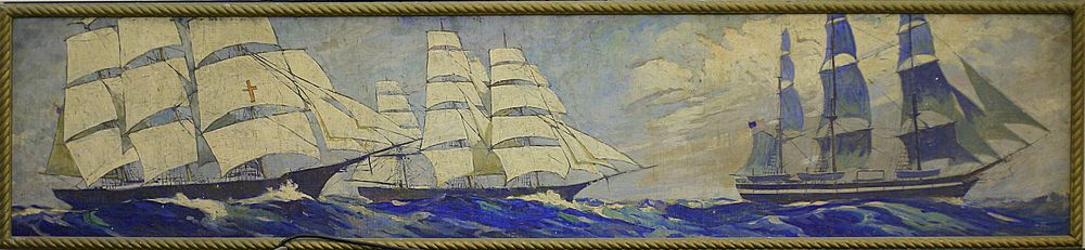             Ships Through the Ages: The "Dreadnought," The Clipper Ship - "Flying Cloud," Old New Bedford Whaler          