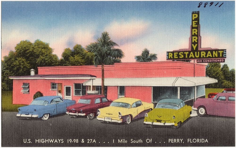             Perry Restaurant, U.S. Highways 19-98 & 27A, 1 mile south of Perry, Florida          