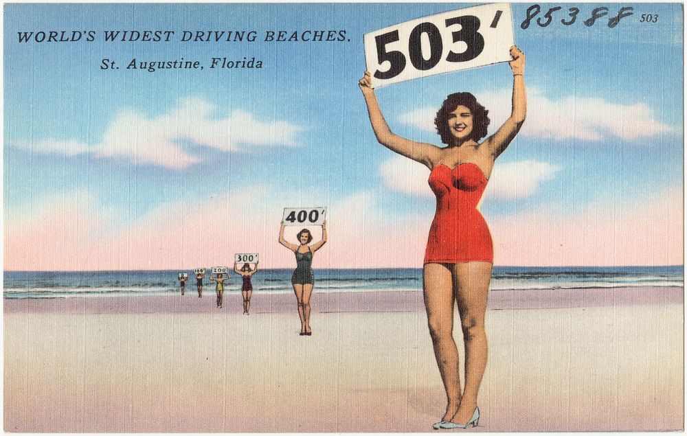             World's widest driving beaches, St. Augustine, Florida          