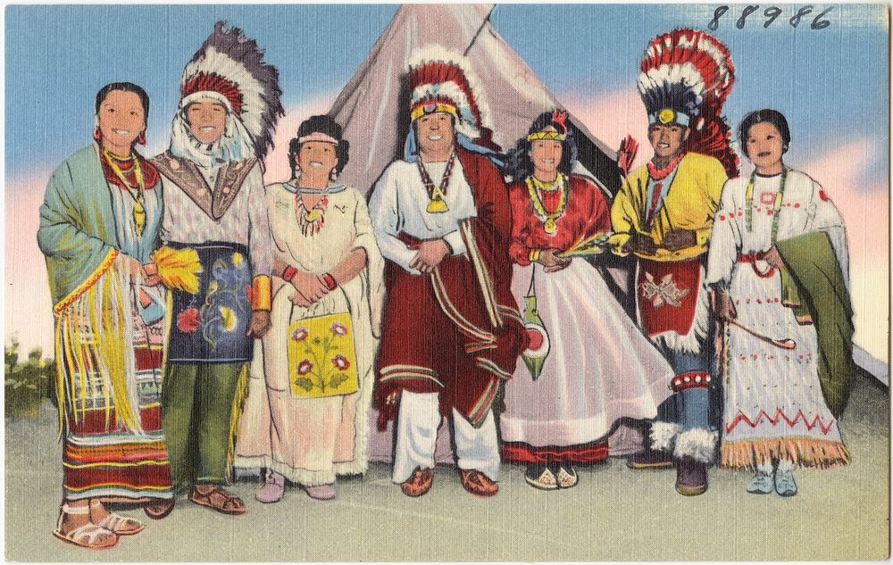             A typical Group of West Plains first Americans at Anadarko, Oklahoma          