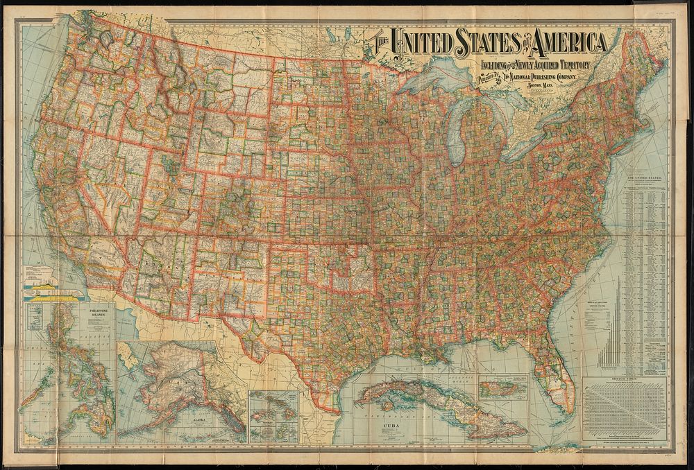             The United States of America : including all its newly acquired territory          