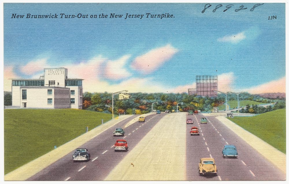             New Brunswick turn-out on the New Jersey Turnpike          