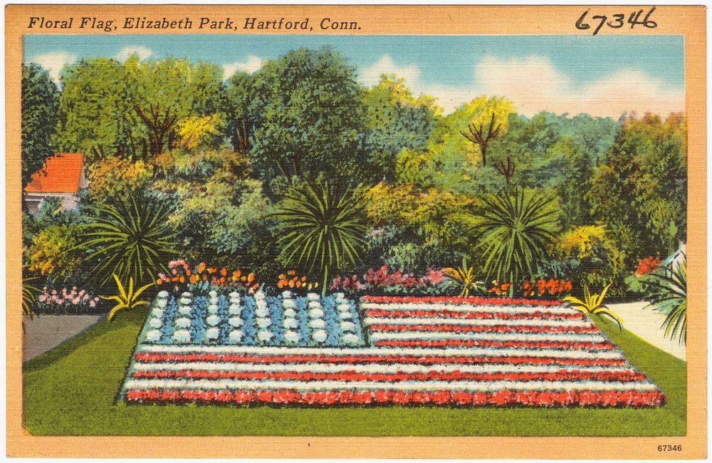             Floral Flag, Elizabeth Park, Hartford, Conn.          
