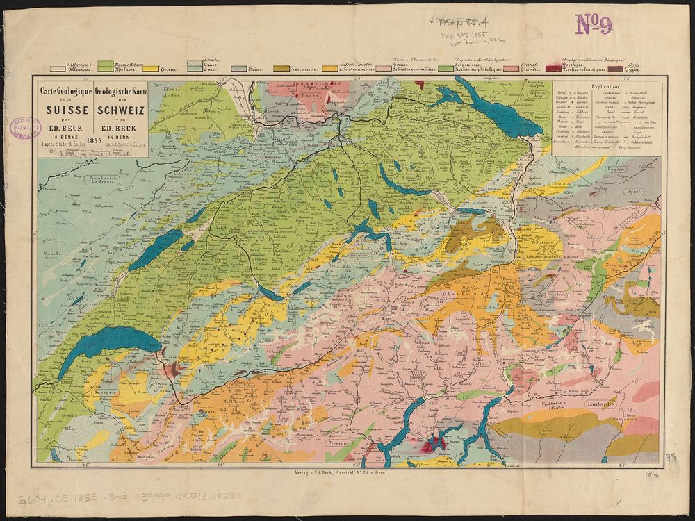             Carte geologique de la Suisse = Geologische karte der Schweiz          