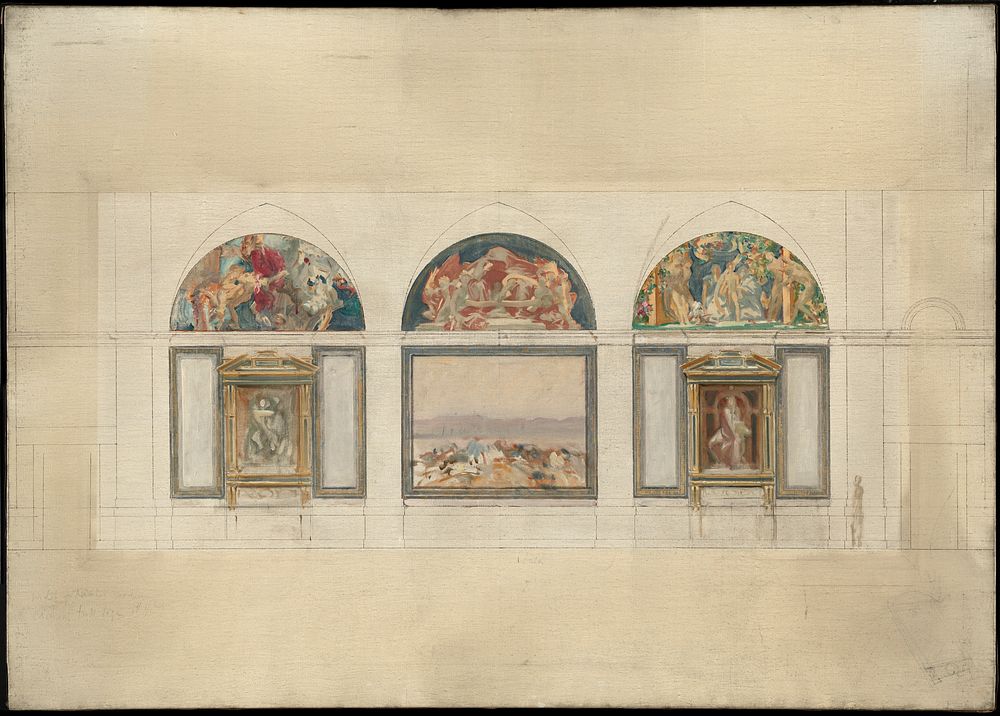             Original designs for the decoration at Boston Library           by John Singer Sargent