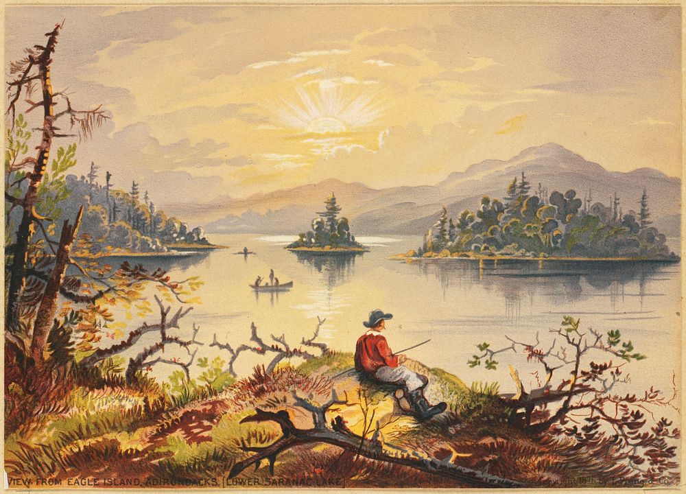             View from Eagle Island, Adirondacks (Lower Saranac Lake)           by Robert D. Wilkie
