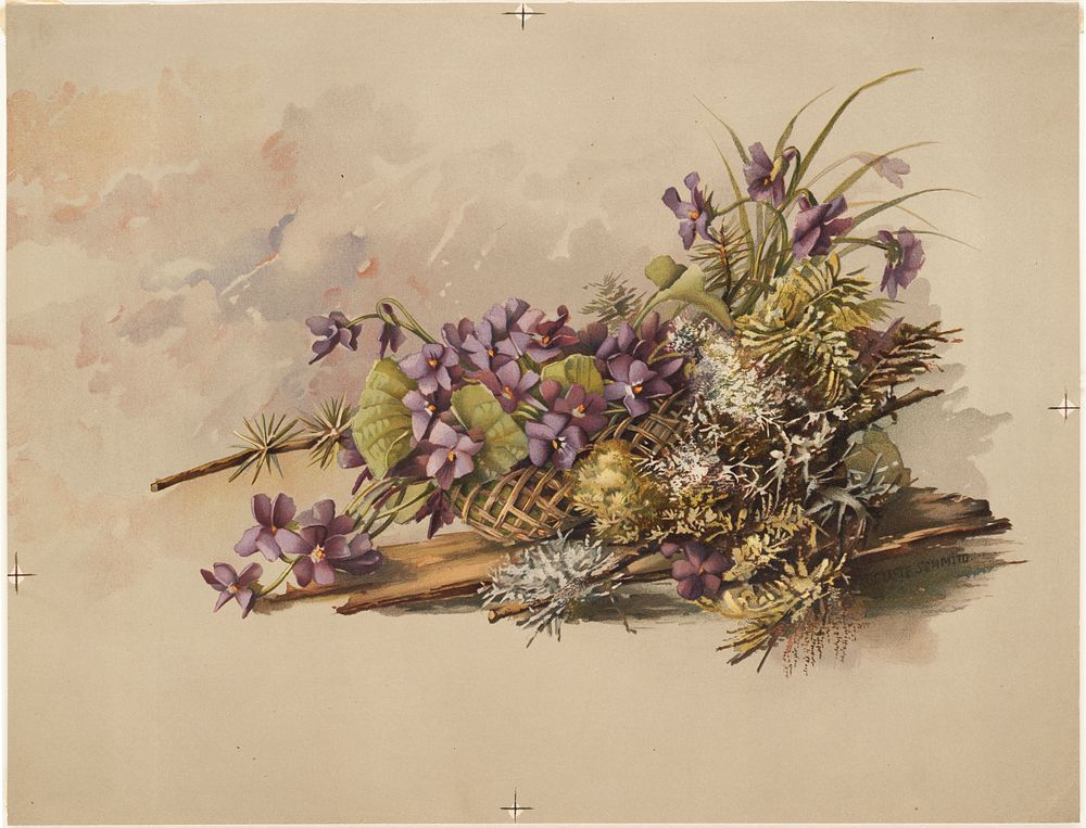             Floral arrangement with violets          