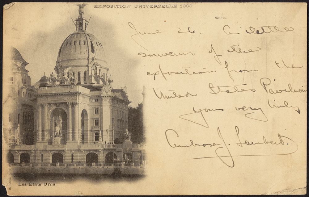             Postcard from 1900 exposition          