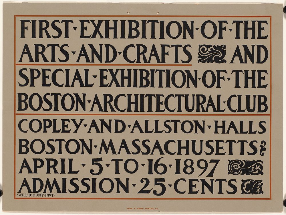             First exhibition of the arts and crafts and special exhibition of the Boston Architectural Club          