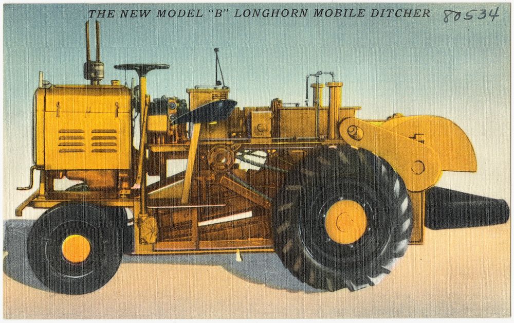             The new model "B" Longhorn Mobile Ditcher          
