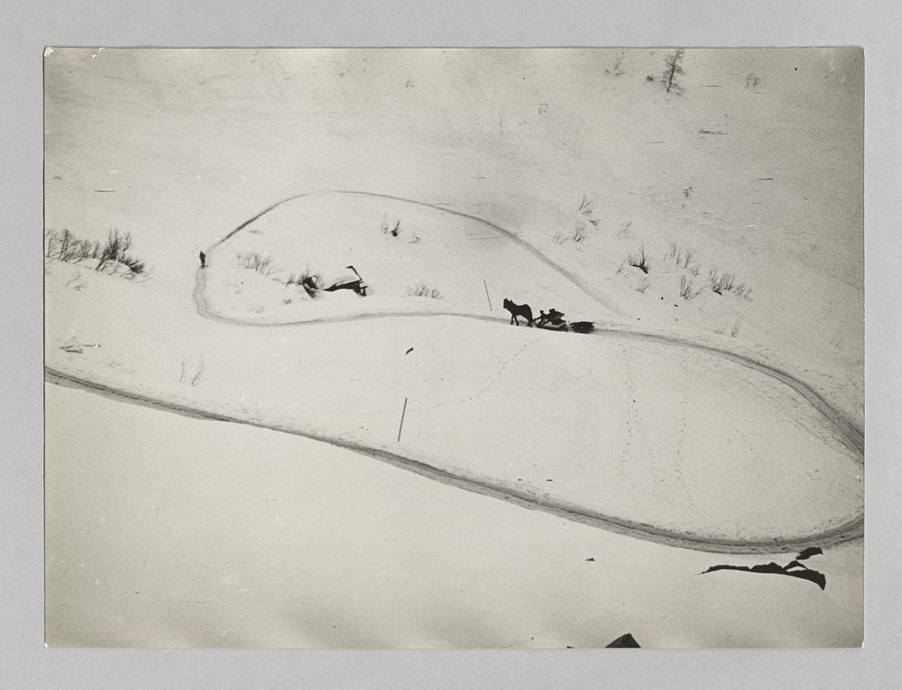 Untitled (winding road in snow)