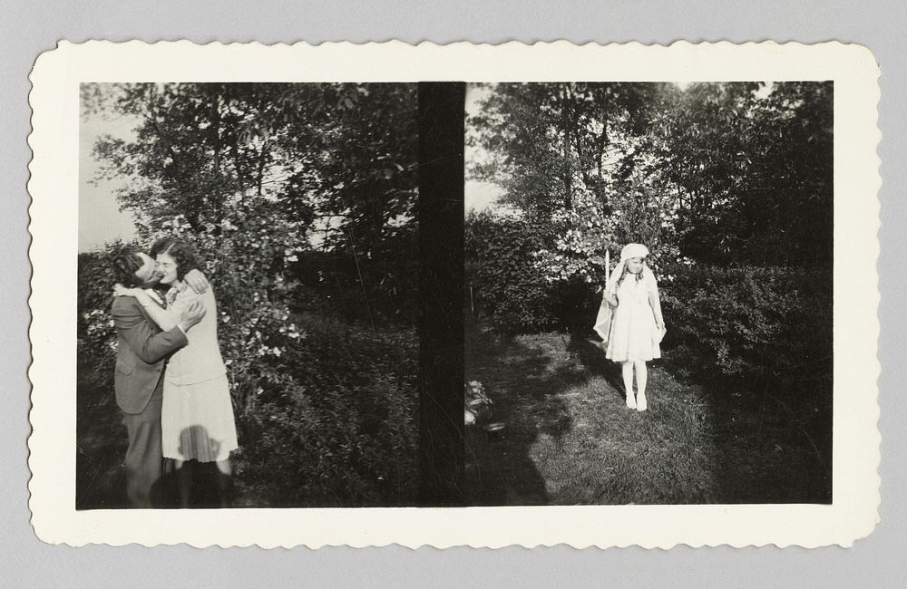 Untitled (diptych of couple and girl)