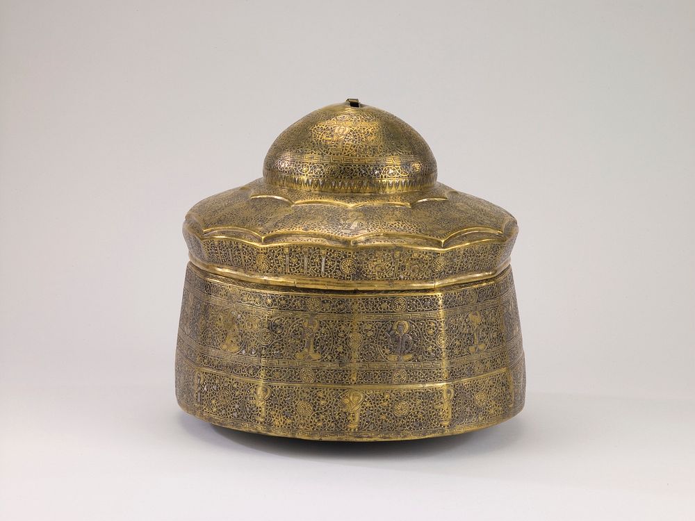 Covered Box with Design of Figural, Vegetal, and Geometric Motifs