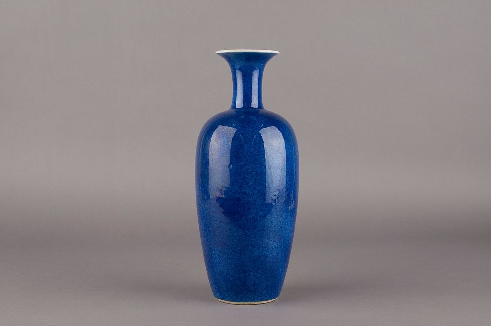 Bottle Vase with Design of Chrysanthemums, Flowers, and Inscription