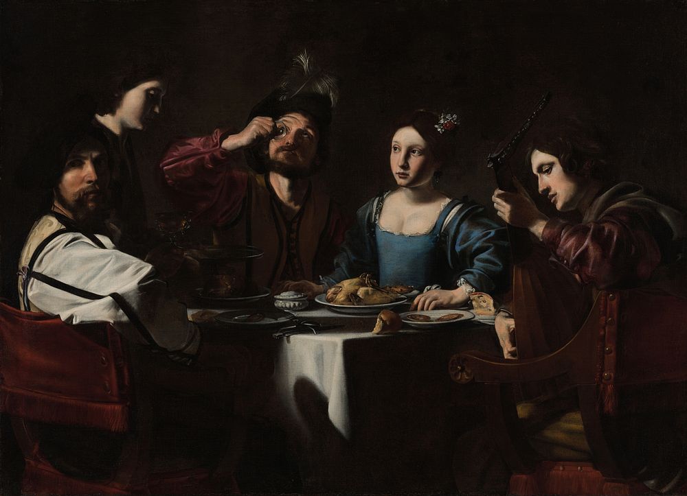 Banquet Scene with a Lute Player