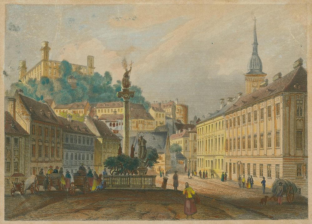 Fish square in bratislava, Johann Gabriel Friedrich Poppel