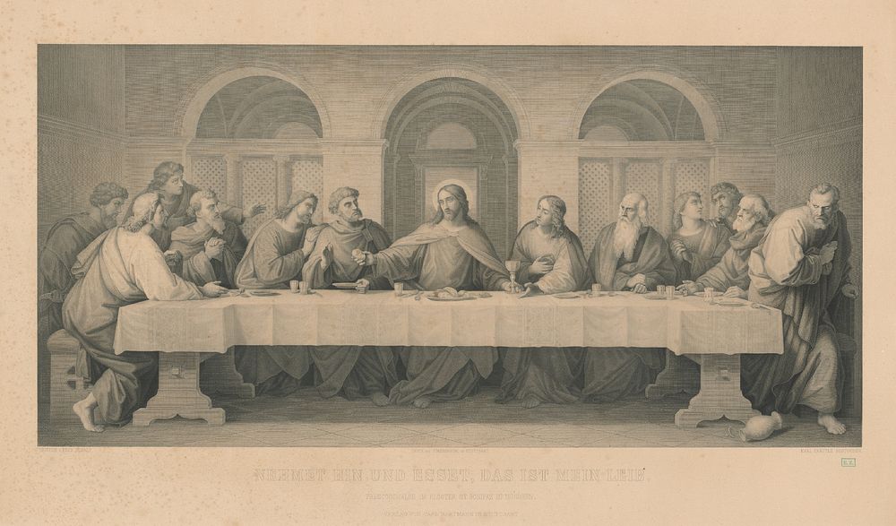 The last supper, Heinrich Maria Von Hess