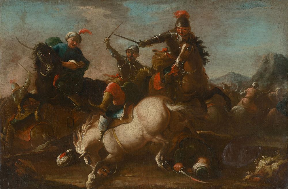 Battle scene, August Querfurt