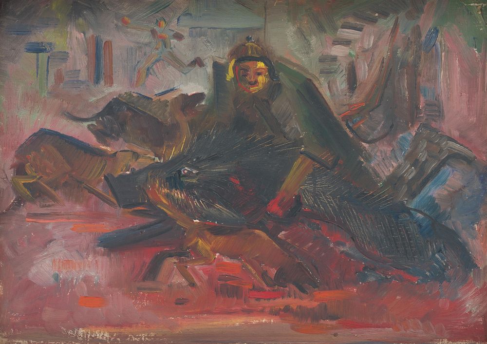 Boar hunt by Arnold Peter Weisz Kubínčan