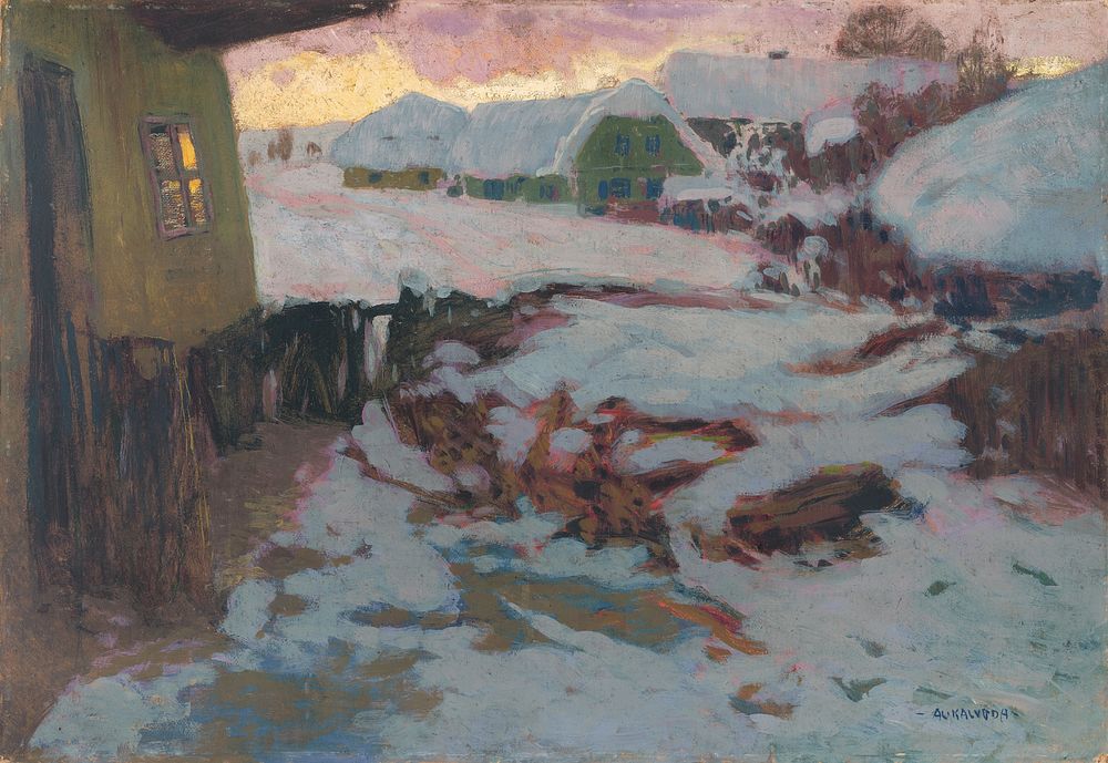 Winter landscape, Alois Kalvoda
