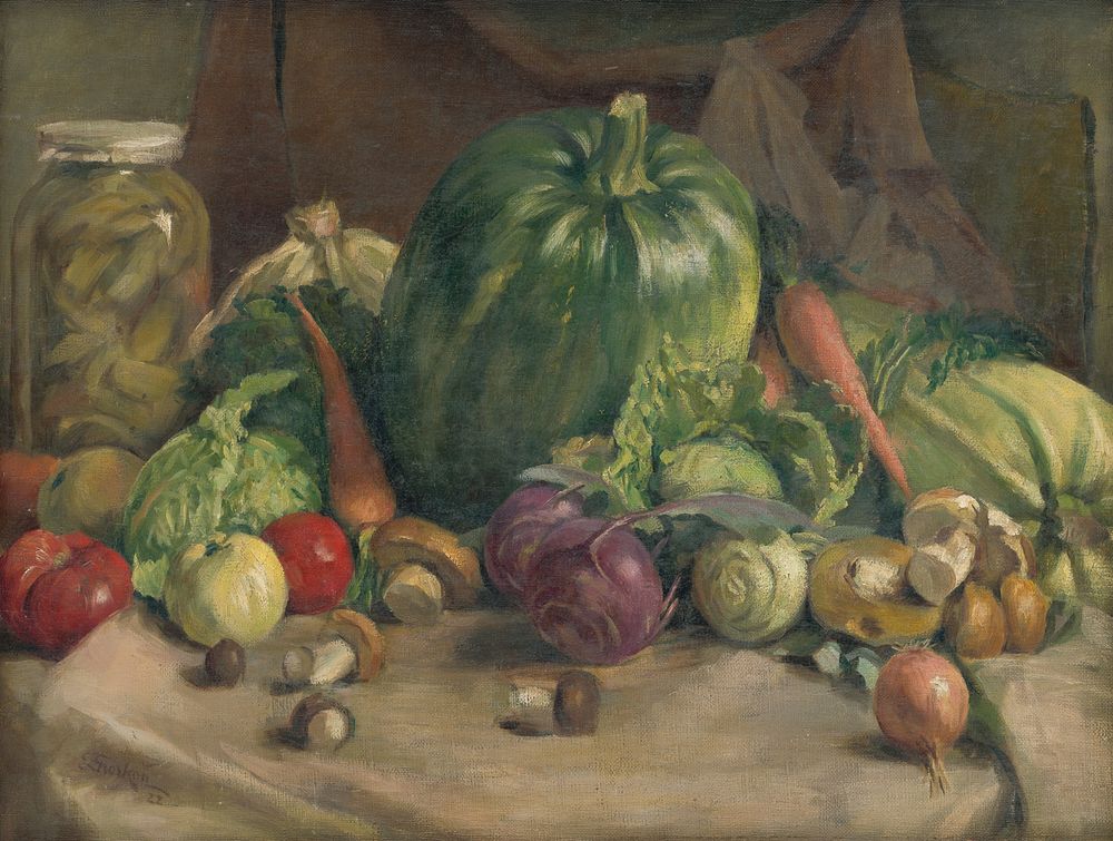 Still life with vegetables, Ladislav Treskoň