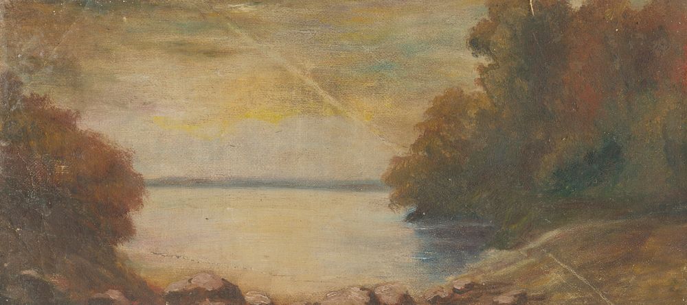 Landscape with a lake by László Mednyánszky