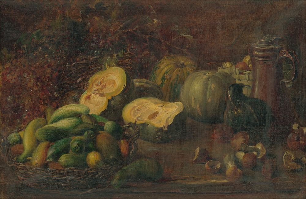 Still life with fruit and vegetables, Ferdinand Wagner Jr.