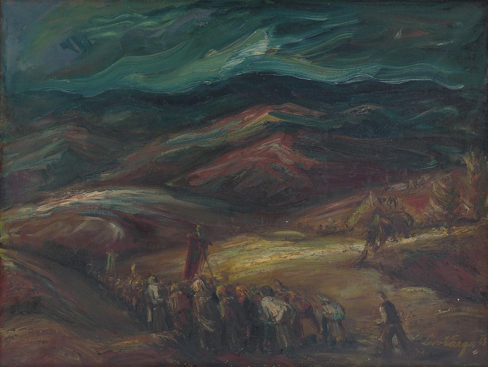 Landscape with procession, Ludovít Varga