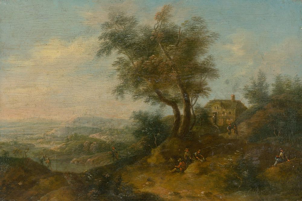 Landscape with a figural staffage